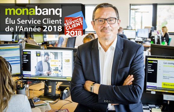 Monabanq « Élu Service Client de l'Année 2018 »