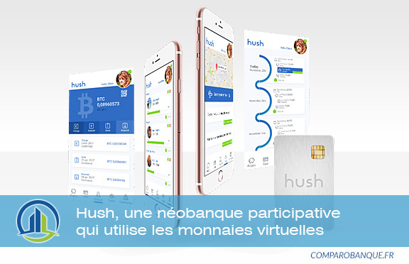 Hush, néobanque participative et monnaies virtuelles