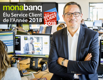 Monabanq « Élu Service Client de l'Année 2018 »